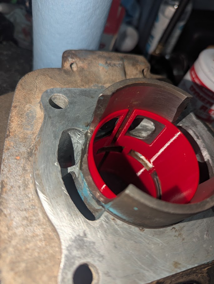 YT175 porting template viewed from cylinder bottom